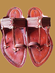 Picture of Handcrafted Kapashi Leather Chappal - Premium Quality with Traditional Look, Wide Bridge and 6 Strips